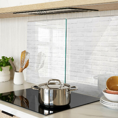 Tagliere in vetro con motivo a muro di mattoni in stile minimalista