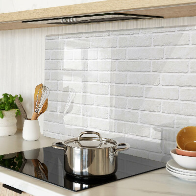 Tagliere in vetro temperato con stampa a motivo muro di mattoni