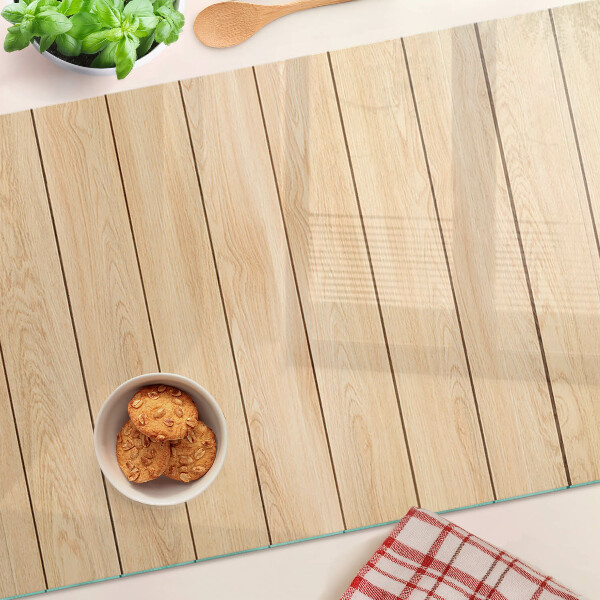 Tagliere in vetro Tavola di legno in colore chiaro