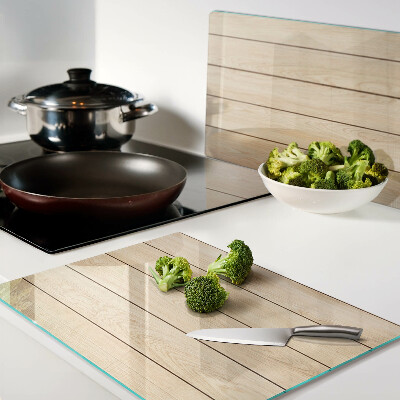 Tagliere in vetro Tavola di legno in colore chiaro