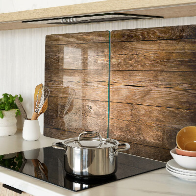 Tagliere in vetro temperato con piano in legno e finestra decorativa