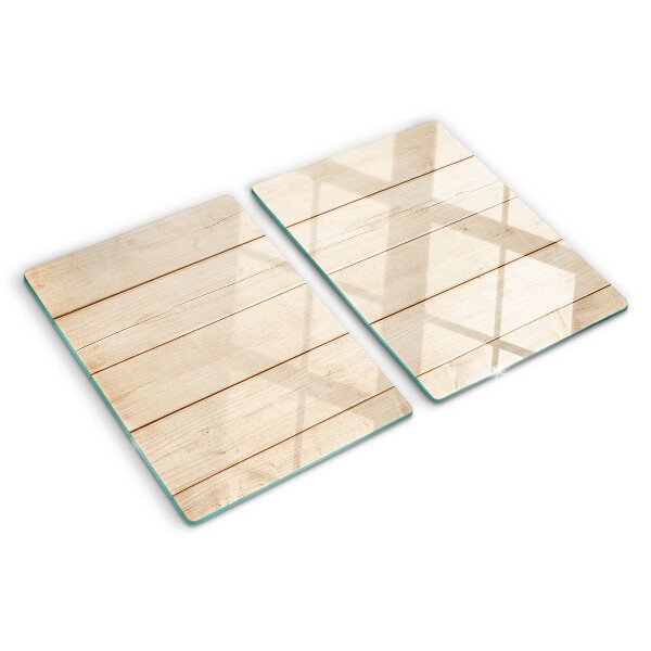 Tagliere in vetro temperato con finitura effetto tavola di legno