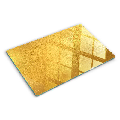Tagliere in vetro temperato Superficie dorata con riflessi