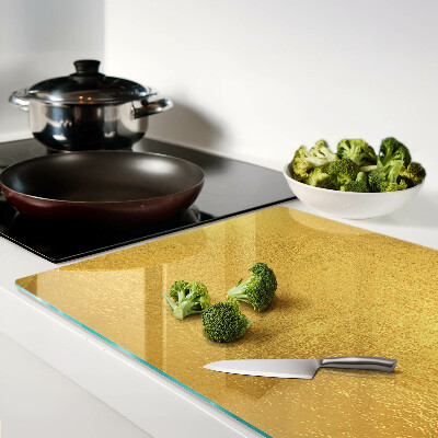 Tagliere in vetro temperato Superficie dorata con riflessi