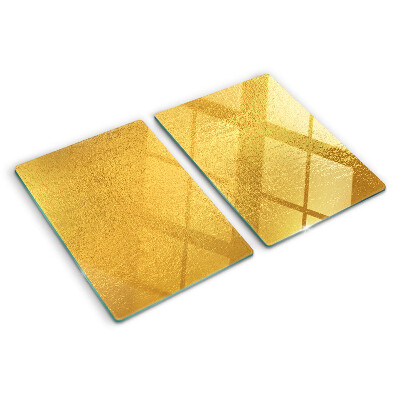 Tagliere in vetro temperato Superficie dorata con riflessi
