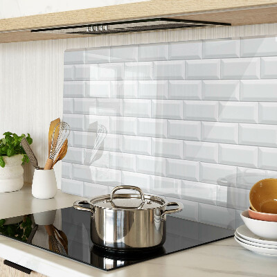 Tagliere in vetro con stampa a motivo di muro di mattoni