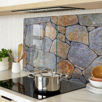 Tagliere in vetro con motivo pietra e texture superficiale