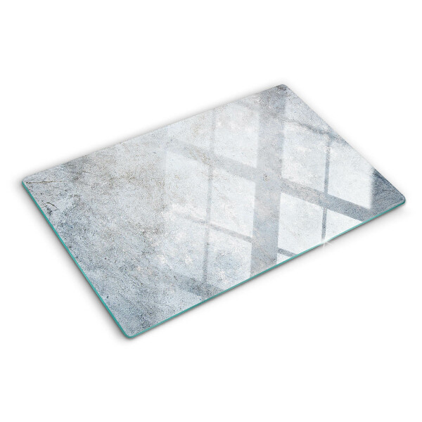 Tagliere in vetro temperato con effetto cemento e finitura lucida