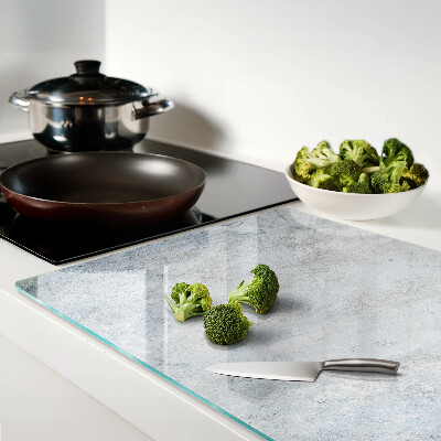 Tagliere in vetro temperato con effetto cemento e finitura lucida