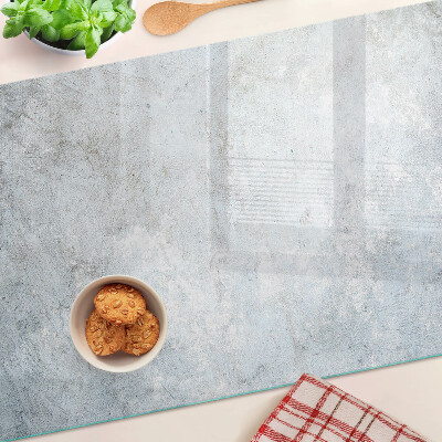 Tagliere in vetro temperato con effetto cemento e finitura lucida