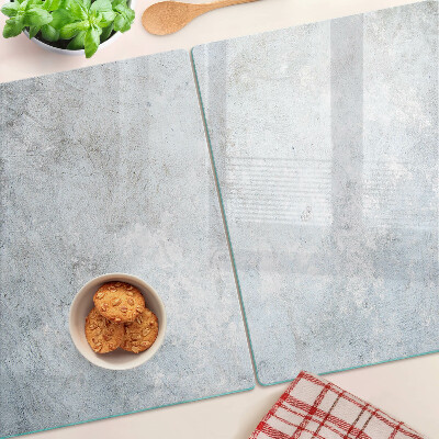 Tagliere in vetro temperato con effetto cemento e finitura lucida