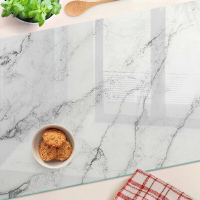 Tagliere in vetro con motivo marmorizzato