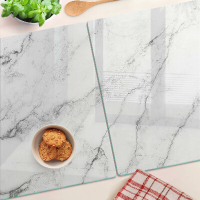 Tagliere in vetro con motivo marmorizzato