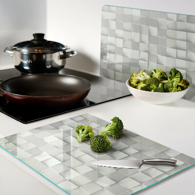 Tagliere in vetro temperato Mosaico nei toni del grigio