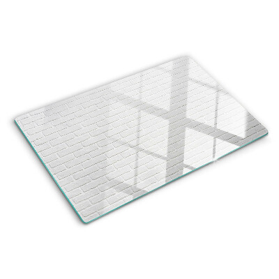 Tagliere in vetro con stampa a motivo di muro di mattoni