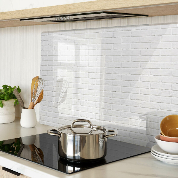 Tagliere in vetro con stampa a motivo di muro di mattoni