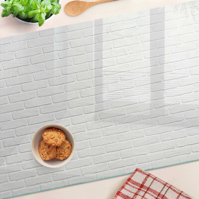 Tagliere in vetro con stampa a motivo di muro di mattoni