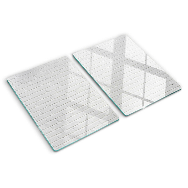 Tagliere in vetro con stampa a motivo di muro di mattoni