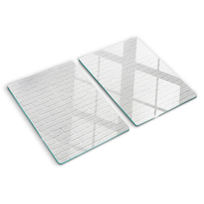 Tagliere in vetro con stampa a motivo di muro di mattoni