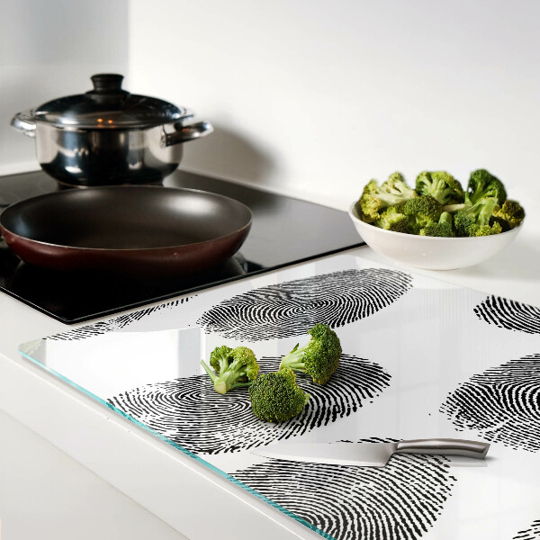 Tagliere in vetro temperato con finitura resistente alle impronte digitali