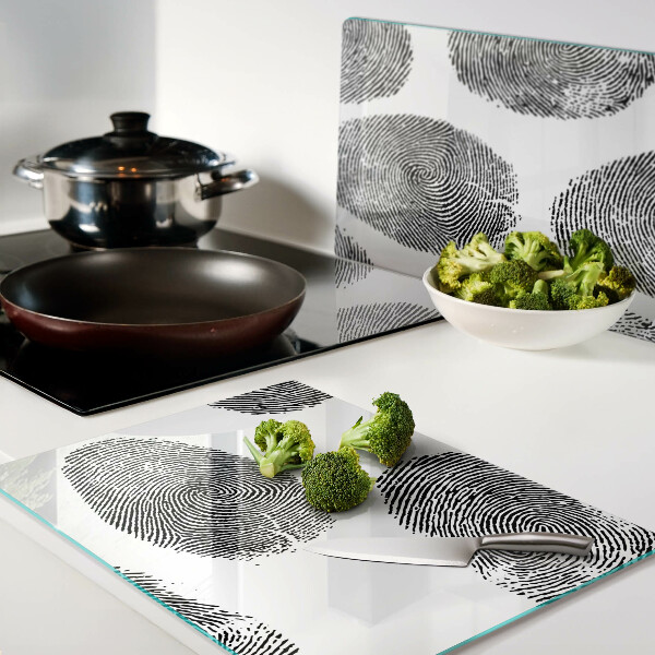 Tagliere in vetro temperato con finitura resistente alle impronte digitali