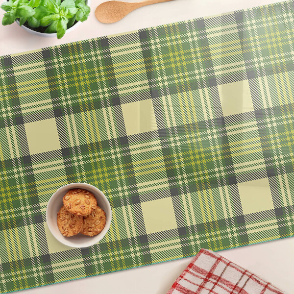 Tagliere in vetro temperato con motivo a quadretti