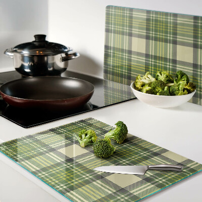 Tagliere in vetro temperato con motivo a quadretti