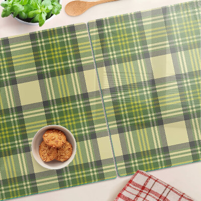 Tagliere in vetro temperato con motivo a quadretti