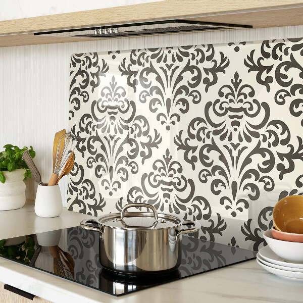 Tagliere in vetro con motivo vegetale in stile barocco