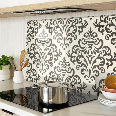 Tagliere in vetro con motivo vegetale in stile barocco