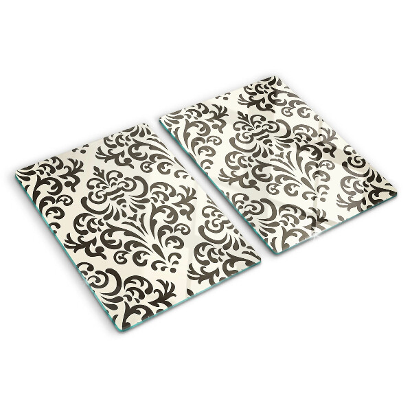 Tagliere in vetro con motivo vegetale in stile barocco