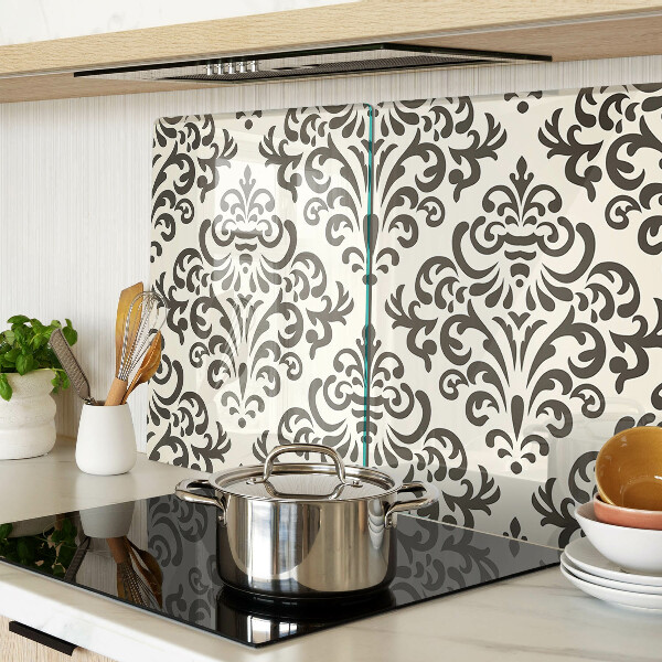 Tagliere in vetro con motivo vegetale in stile barocco