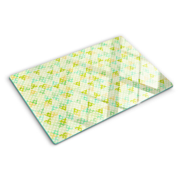 Tagliere in vetro temperato Geometria in colori pastello
