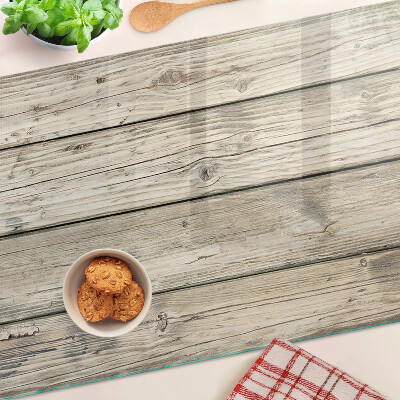 Tagliere in vetro con piano in legno dallo stile rustico