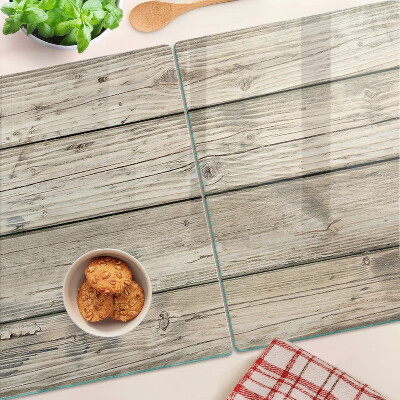 Tagliere in vetro con piano in legno dallo stile rustico