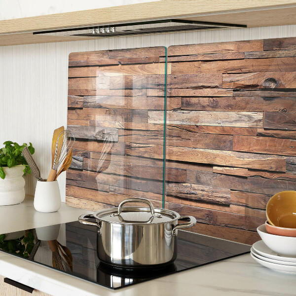 Tagliere in vetro temperato con finitura effetto legno in stile rustico