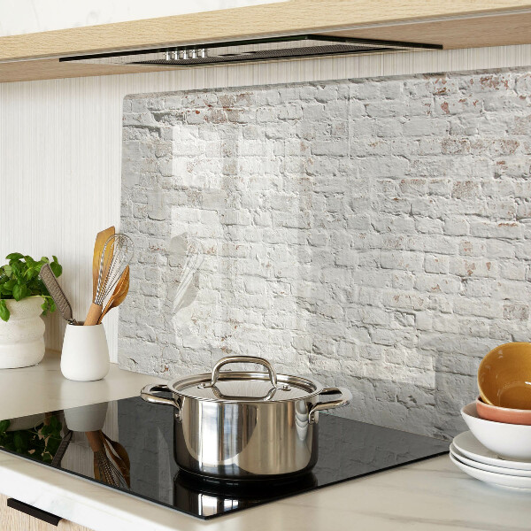 Tagliere in vetro con motivo muro di mattoni in stile loft