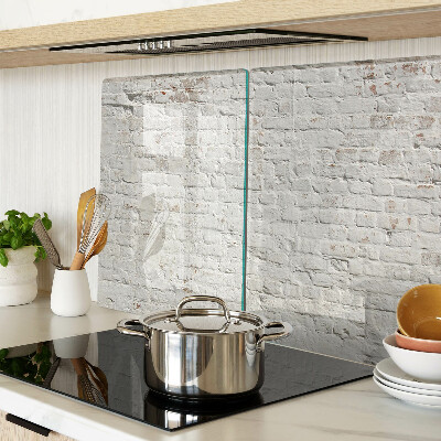 Tagliere in vetro con motivo muro di mattoni in stile loft