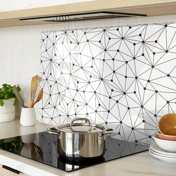 Tagliere in vetro temperato con motivo geometrico a rete