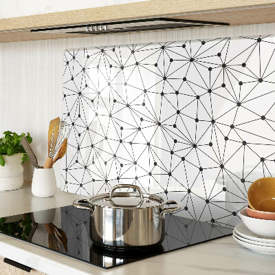 Tagliere in vetro temperato con motivo geometrico a rete