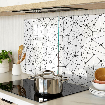 Tagliere in vetro temperato con motivo geometrico a rete