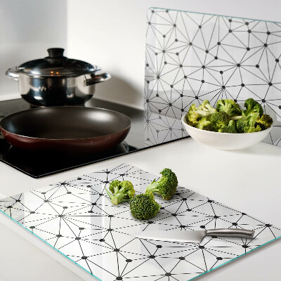 Tagliere in vetro temperato Geometria a rete