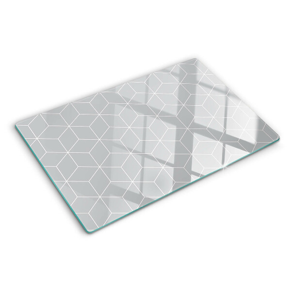 Tagliere in vetro temperato Rete esagonale geometrica
