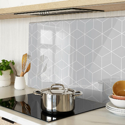 Tagliere in vetro temperato con motivo a rete esagonale