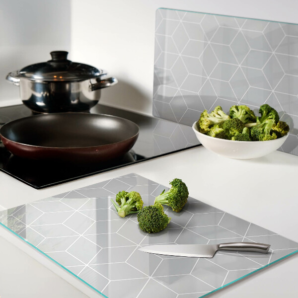 Tagliere in vetro temperato Rete esagonale geometrica