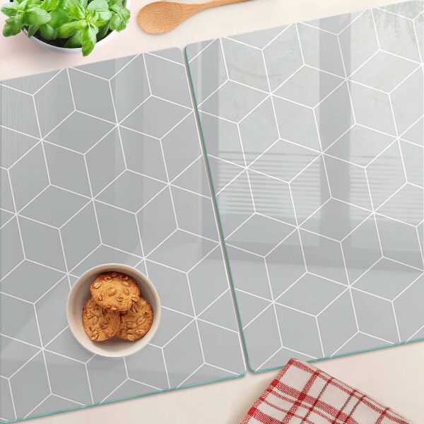 Tagliere in vetro temperato Rete esagonale geometrica
