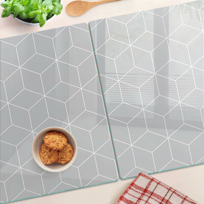 Tagliere in vetro temperato Rete esagonale geometrica