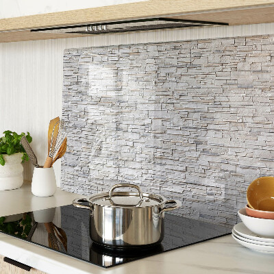 Tagliere in vetro temperato con stampa a motivo muro di mattoni