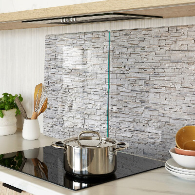 Tagliere in vetro temperato con stampa a motivo muro di mattoni