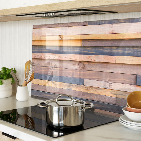 Tagliere in vetro temperato con motivo nei toni del legno